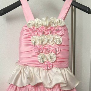 Formal White and Pink Dress